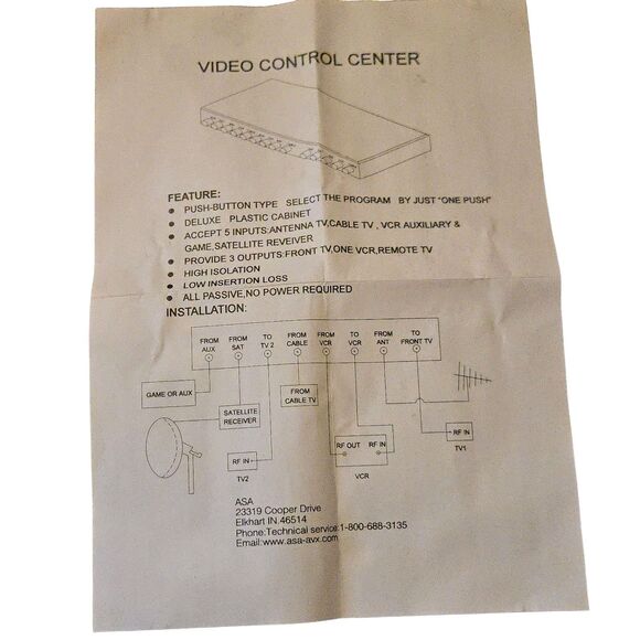 Used RV TV DVD SAT ASSESABLE CONTROL PAN AVCC-530 - Picture 7 of 8